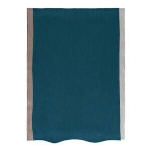 NEW DESTREE pierre wool scarf in turquoise/taupe/ecru